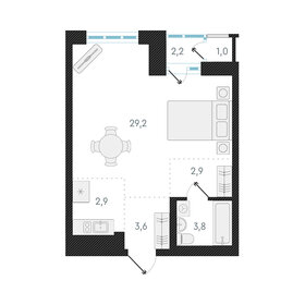42,7 м², 1-комнатная квартира 6 800 000 ₽ - изображение 49