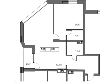 Квартира 93 м², 1-комнатные - изображение 1