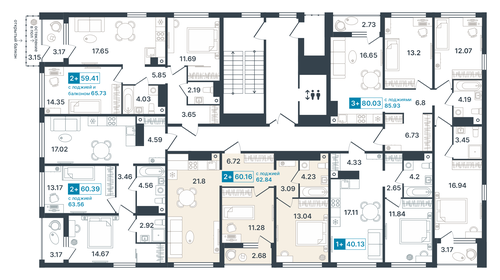 64 м², 3-комнатная квартира 13 500 000 ₽ - изображение 107