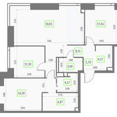 Квартира 101,4 м², 3-комнатная - изображение 2