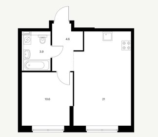 Квартира 40,3 м², 1-комнатная - изображение 1