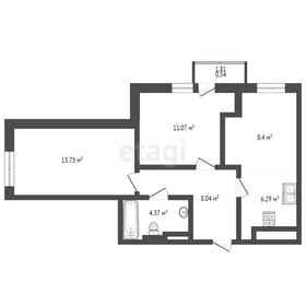 Квартира 53,7 м², 3-комнатная - изображение 2