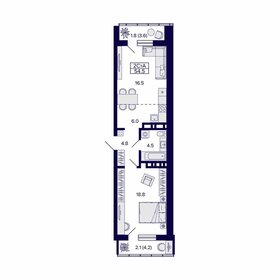 58 м², 2-комнатная квартира 9 990 000 ₽ - изображение 66