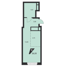 22,2 м², квартира-студия 3 700 000 ₽ - изображение 84