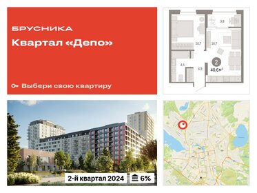 Квартира 40,6 м², 1-комнатная - изображение 1