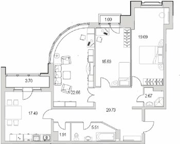 63,2 м², 3-комнатная квартира 6 200 000 ₽ - изображение 44