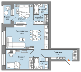 66,7 м², 3-комнатная квартира 2 300 000 ₽ - изображение 67