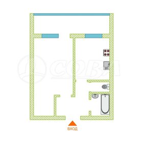 Квартира 38 м², 1-комнатная - изображение 5