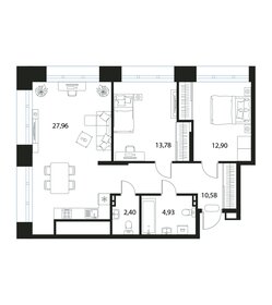 74,4 м², 2-комнатная квартира 11 305 760 ₽ - изображение 60