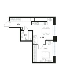 Квартира 42,1 м², 1-комнатная - изображение 1