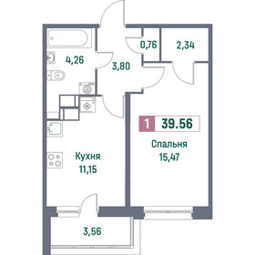 Квартира 39,6 м², 1-комнатная - изображение 1