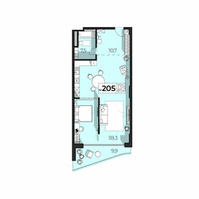 Квартира 87,4 м², студия - изображение 1