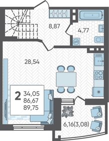 99,1 м², 2-комнатная квартира 12 680 960 ₽ - изображение 9