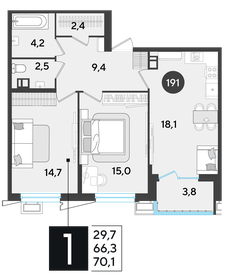72,8 м², 2-комнатная квартира 11 500 000 ₽ - изображение 86