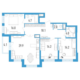 111,7 м², 3-комнатная квартира 28 999 000 ₽ - изображение 133