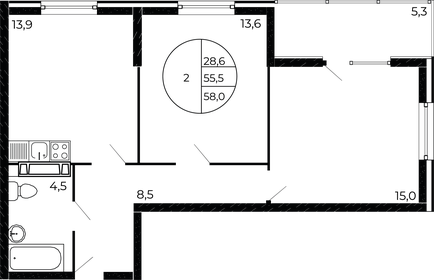 68 м², 2-комнатная квартира 8 500 000 ₽ - изображение 114