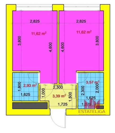 34 м², 2-комнатные апартаменты 14 500 000 ₽ - изображение 1
