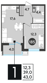 43 м², 1-комнатная квартира 7 684 100 ₽ - изображение 26