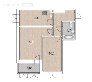 45,8 м², 2-комнатная квартира 4 935 000 ₽ - изображение 28