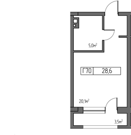 28,6 м², 1-комнатные апартаменты 21 501 372 ₽ - изображение 25