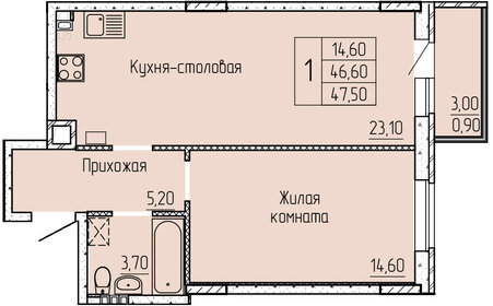 38,7 м², 1-комнатная квартира 4 500 000 ₽ - изображение 96