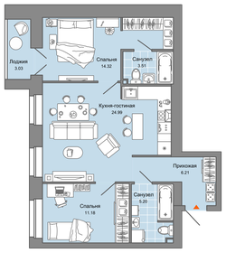 76,4 м², 3-комнатная квартира 7 350 000 ₽ - изображение 59