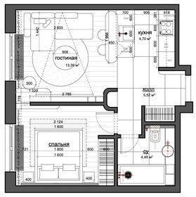 Квартира 39,6 м², 1-комнатная - изображение 1