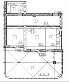 Квартира 68 м², 2-комнатная - изображение 3