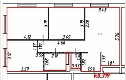 Квартира 66,2 м², 3-комнатная - изображение 1