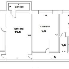 Квартира 54 м², 3-комнатная - изображение 2