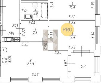 Квартира 57,2 м², 1-комнатная - изображение 1