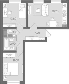 Квартира 51,4 м², 2-комнатная - изображение 1