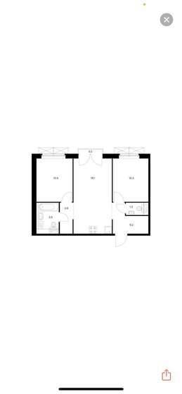 53 м², 2-комнатная квартира 13 500 000 ₽ - изображение 1