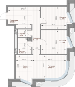 53 м², 1-комнатная квартира 16 303 440 ₽ - изображение 44