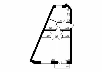 62 м², 2-комнатная квартира 5 999 999 ₽ - изображение 21