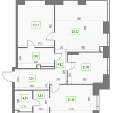 Квартира 96,3 м², 3-комнатная - изображение 2