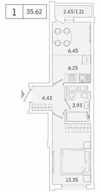 35,2 м², 1-комнатная квартира 6 200 000 ₽ - изображение 66