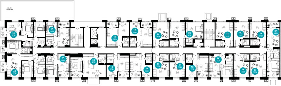 35,1 м², 1-комнатные апартаменты 32 292 000 ₽ - изображение 11