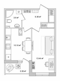 Квартира 37 м², 1-комнатная - изображение 1