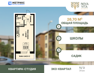 24,8 м², квартира-студия 3 472 000 ₽ - изображение 13