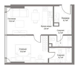 47 м², 1-комнатные апартаменты 31 500 000 ₽ - изображение 84