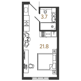 25,5 м², апартаменты-студия 9 450 000 ₽ - изображение 27