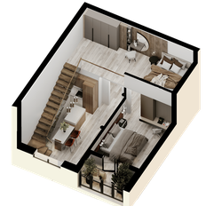 Квартира 58,2 м², 1-комнатные - изображение 2