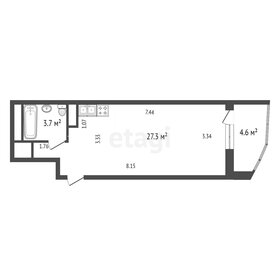 26,5 м², квартира-студия 4 890 000 ₽ - изображение 139