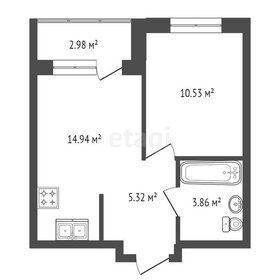 Квартира 34,7 м², 1-комнатная - изображение 3