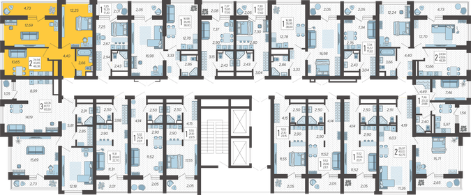 48,4 м², 2-комнатная квартира 17 860 748 ₽ - изображение 47