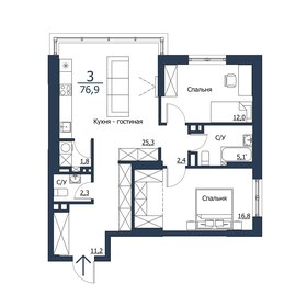 88,6 м², 3-комнатная квартира 12 200 000 ₽ - изображение 44