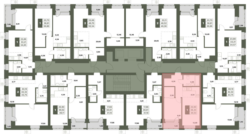 38,4 м², 1-комнатная квартира 5 991 295 ₽ - изображение 2