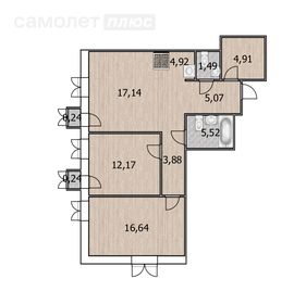 80 м², 3-комнатная квартира 14 950 000 ₽ - изображение 60