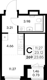 24 м², квартира-студия 4 300 000 ₽ - изображение 6